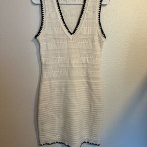 Elegant White Knit Dress